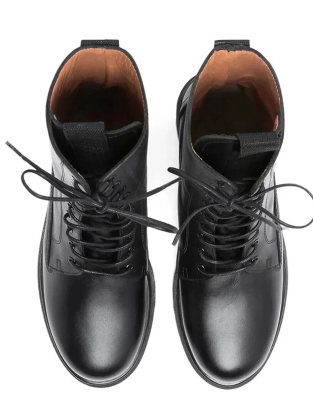 Flattered Black Leather Combat Boots - EU 37 - Picture 3 of 10